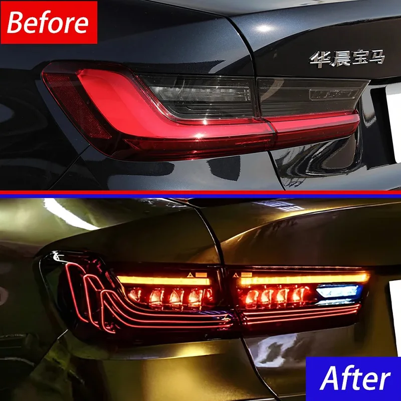 Upgrade 4 Series CSL Laser Auto LED Car Taillights Assembly For BMW 3 Series G20 G28 2020-2024 Plug and Play Accessories Tools
