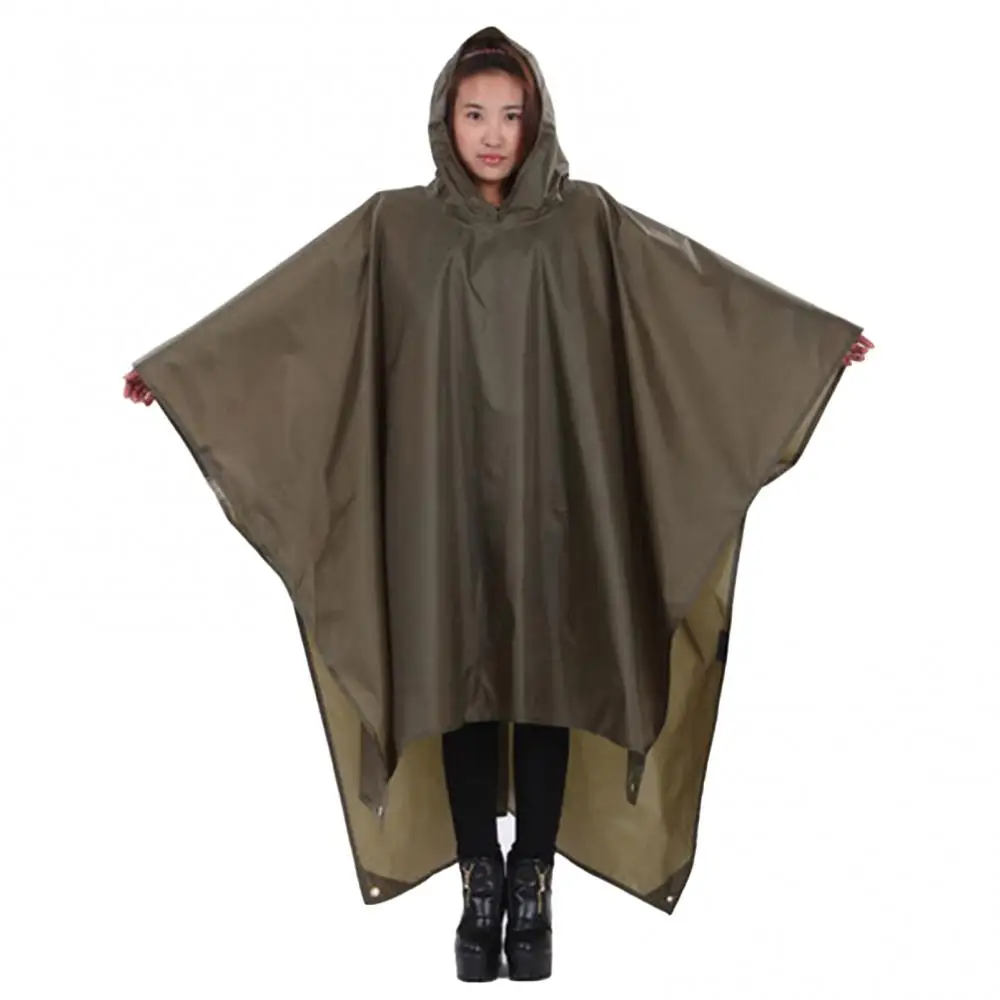 Unisex Multi-function Raincoat Waterproof Raincover Poncho Picnic Mat Cushion Hiking Hooded Coat Jacket Raincoat Hiking Accessor