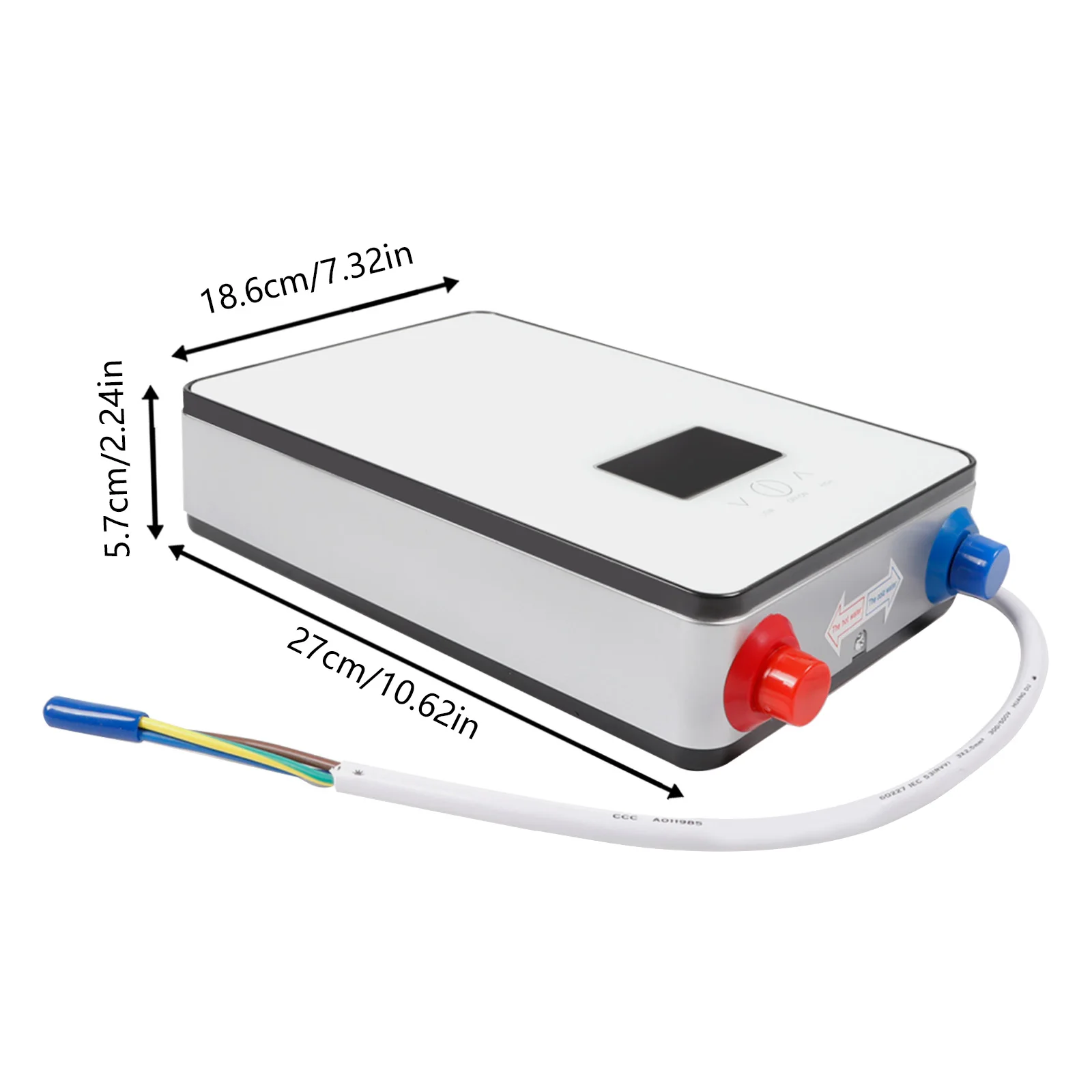 

Проточный электрический водонагреватель, настенный мгновенный водонагреватель с LED-дисплеем и душевой лейкой для ванной комнаты