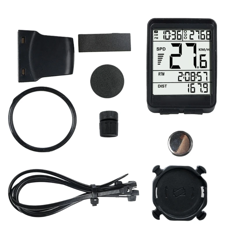 

Mini Bikes Computer Wireless Cycling Computer with LCD Backlights Multifunctional Bicycles Speedometers Odometers