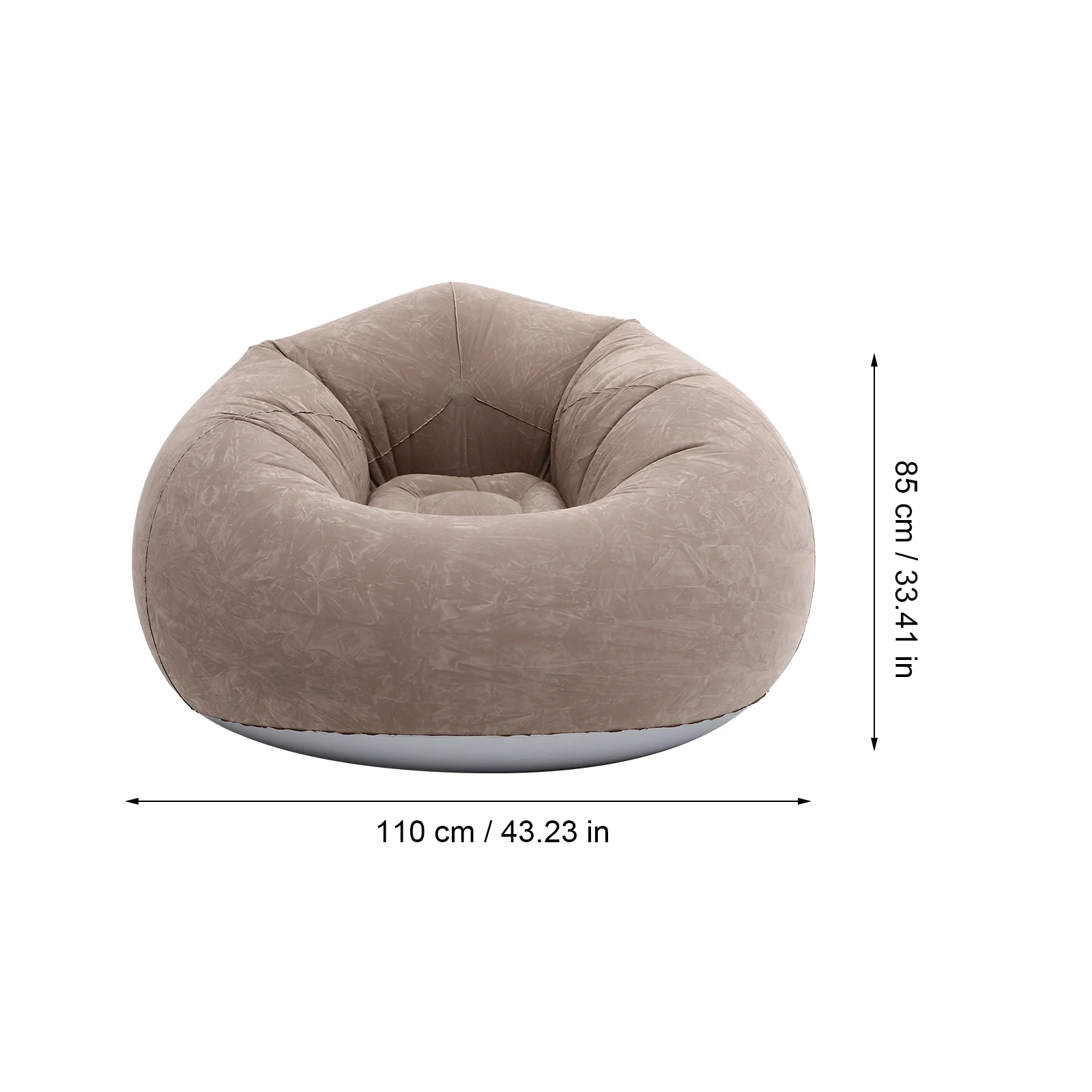 

Inflatable Flocking Sofa Chair Lightweight Foldable Outdoor Indoor Camping Picnic Hiking Beach Backyard Reclining Couch Durable