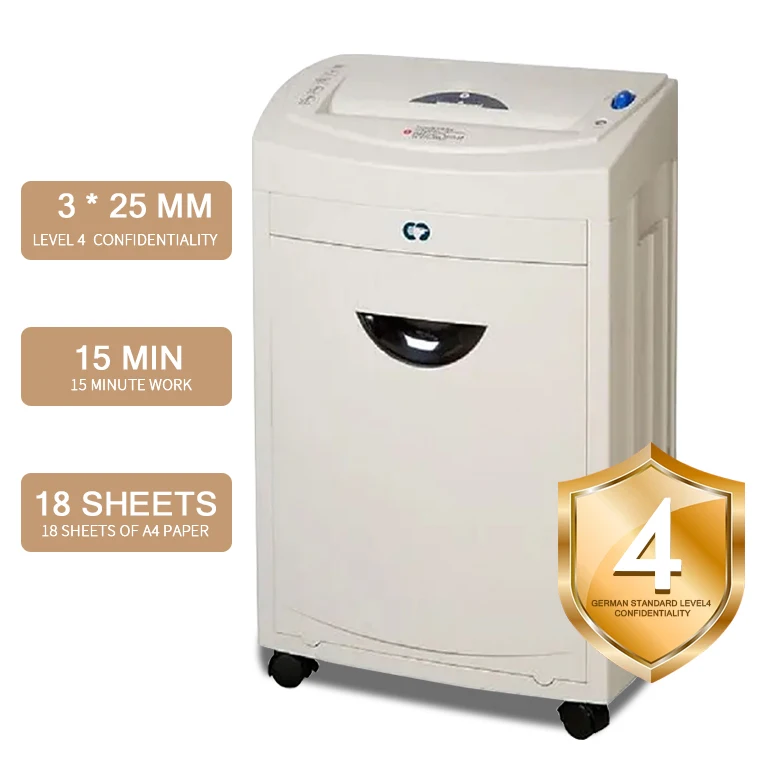 18 Sheets Cross-Cut Shredder Security Level 4 Automatic Paper Shredder with 35L Large Bin for Office Commercial Shredder