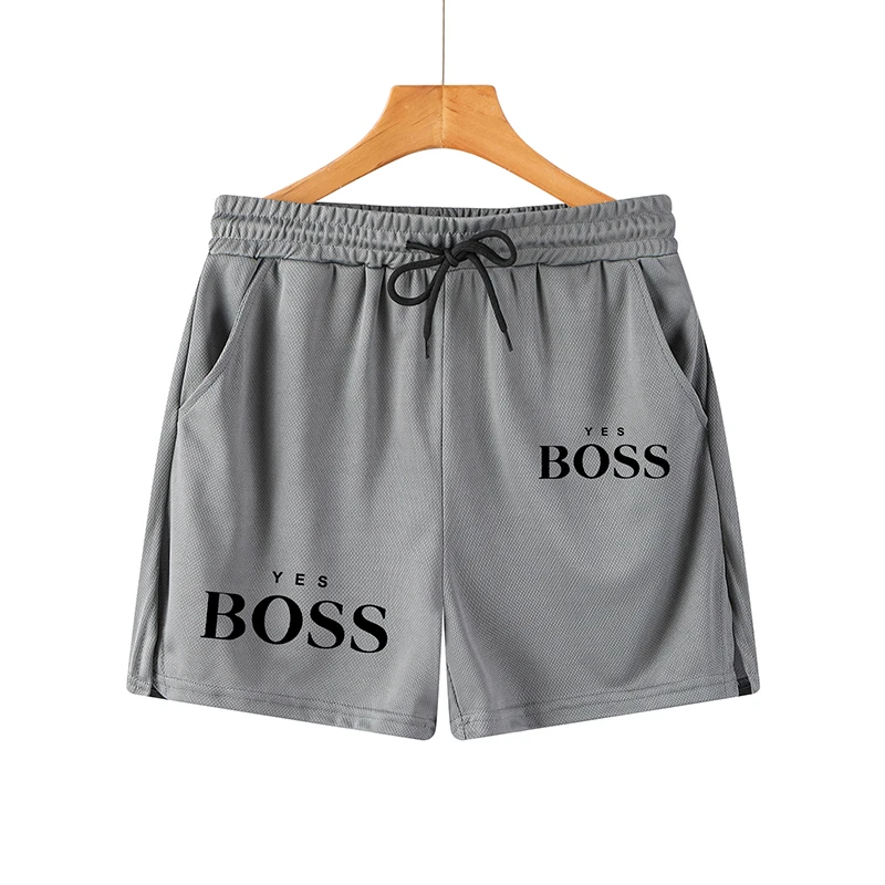 

Summer ice silk shorts, sweatpants, men's three-piece shorts, quick dry running, stretch fitness, three-piece shorts, basket sho