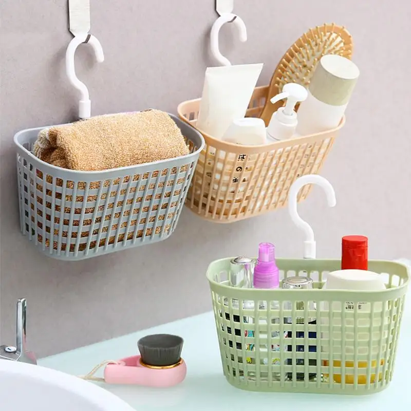 Wall Basket Breathable Mesh Organizer with 360 Degree Rotation Hook Drain and Storage Hung Basket for Fruit Bathroom and Kitchen