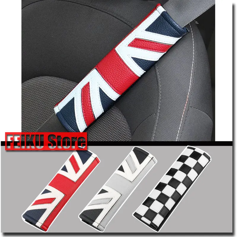 Car Seat Belt Cover Seat Belt Shoulder Pad For Mini JCW Cooper F54 F55 F56 F60 R55 R56 R60 Clubman Interior Accessories