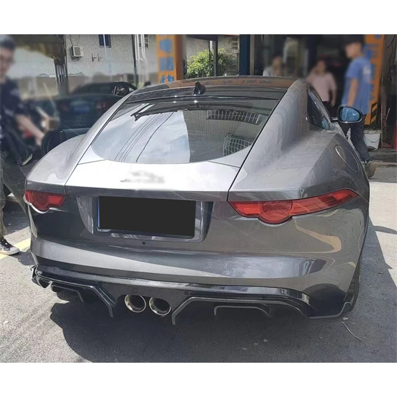 For Jaguar F-TYPE X152 2014+ Car Rear Bumper Lip Diffuser Spoiler Parts Carbon Fiber Upgrade Body kit Car Accessories