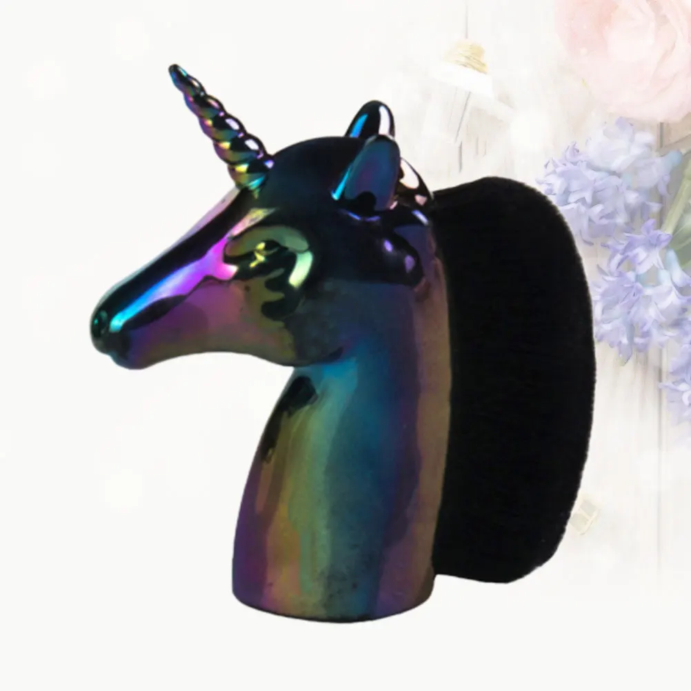 

1pc Unicorn Shape Foundation Powder Blush For Women Girls Premium Makeup Brush Professional Cosmetics Brush Daily Use Creative