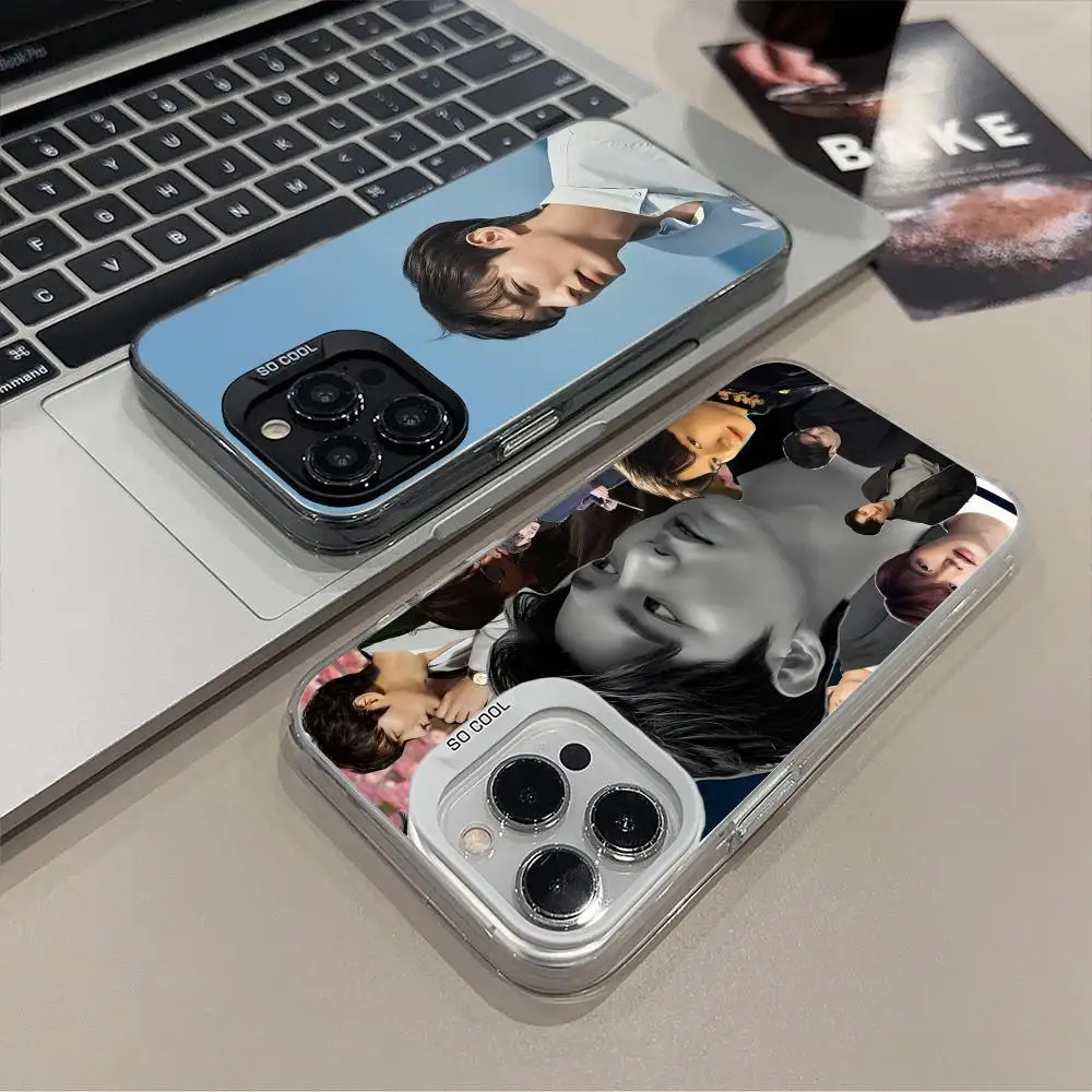 

Чехол для мобильного телефона Lee Minho для iPhone 16, 15, 14, 13, 12, 11 X XR XS 8 7 Pro Max Plus, роскошный роскошный смартфон с полупрозрачным цветным принтом