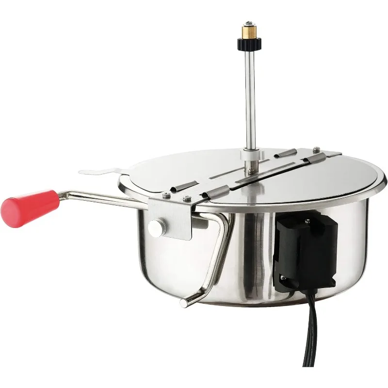 Popcorn Machine with Cart - 8oz Popper with Stainless-Steel Kettle, Warming Light, and Accessories by Great Northern Popcorn