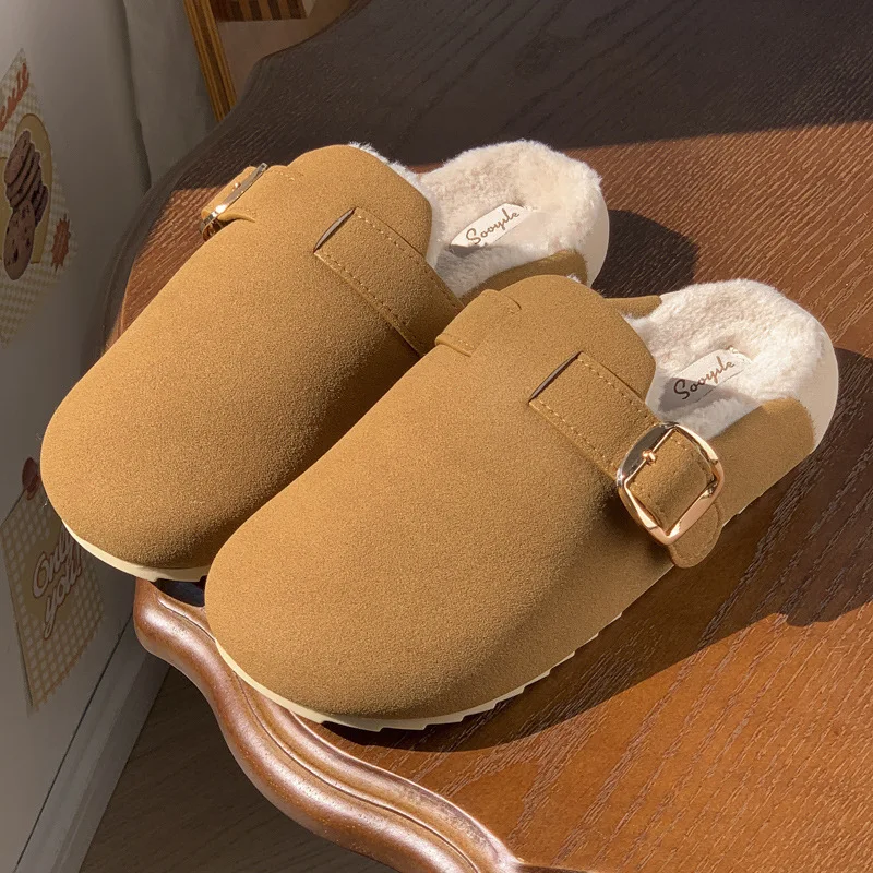 

Mule Plush Winter Women's Slippers Casual Platform Luxury Designer Woman Shoes Indoor Fashion Elegant Fuzzy Fur Slides Soft Warm