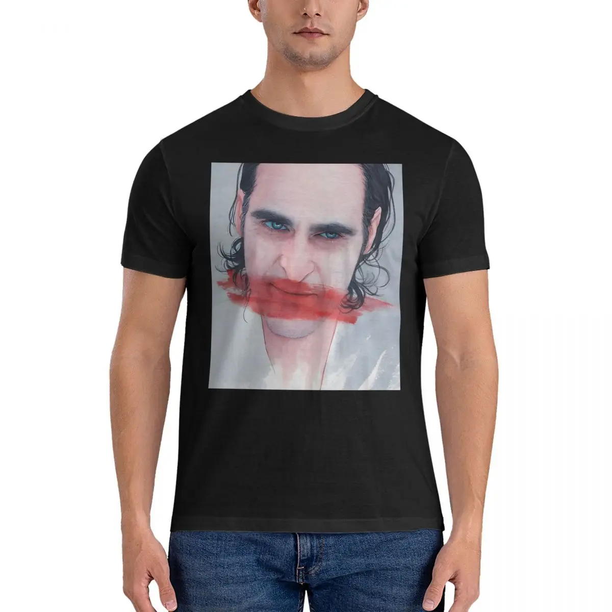 Hahaha Joaquin Phoenix T-Shirts Männer Joker tolle Baumwolle T-Shirts Rundhals ausschnitt Kurzarm T-Shirts 6xl Kleidung