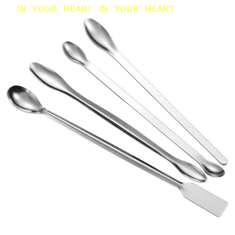 【X】Stainless Steel Double-ended Medicinal Measuring Spoon Lightweight Portable for Travel Medicine Taking Lab Pharmacy Use