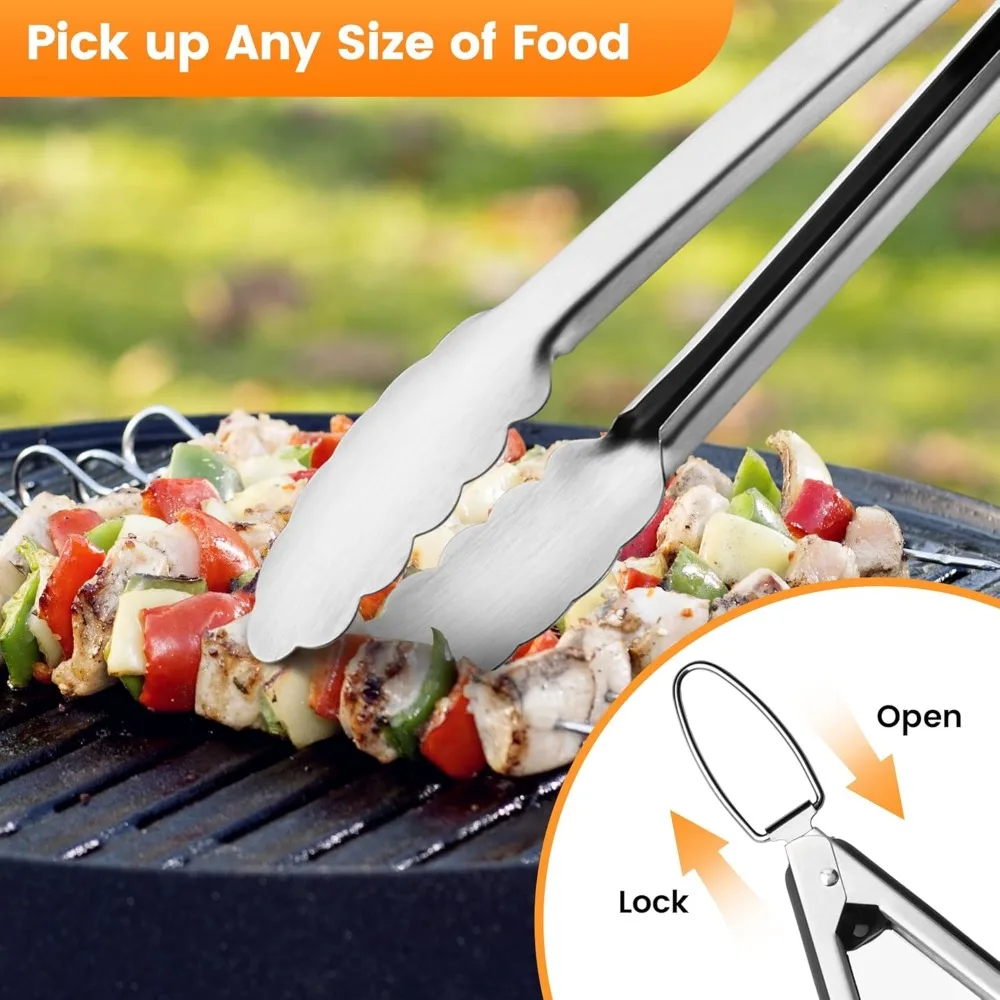 Juego de parrilla para barbacoa de 22 Uds., juego de herramientas para parrilla para barbacoa para parrilla al aire libre con ganchos y bolso de transporte, herramientas para barbacoa, Kit de accesorios para asar para Ca