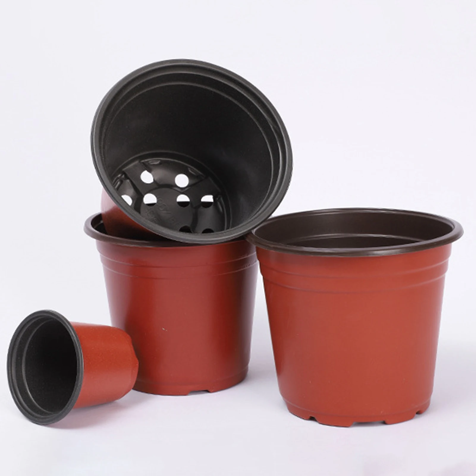 50/100pcs Flowerpot Plastic Grow Box Fall Resistant Tray For Home Garden Plants Nursery Cup Transplant Flower Plant Pots