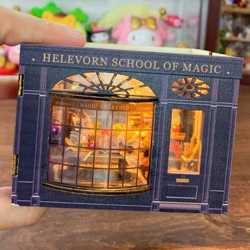 3D ชุดปริศนาไม้ Magic Cabin DIY Miniature House ของเล่นสําหรับเพื่อนวันเกิดคริสต์มาสตกแต่งของขวัญ