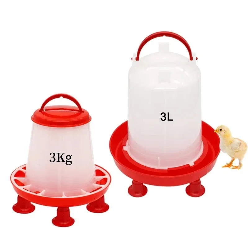 3kg/3L Bucket With Automatic Poultry Drinker Chicken Feeder Water Barrel Water Bucket Quail Drinking Farm Supply