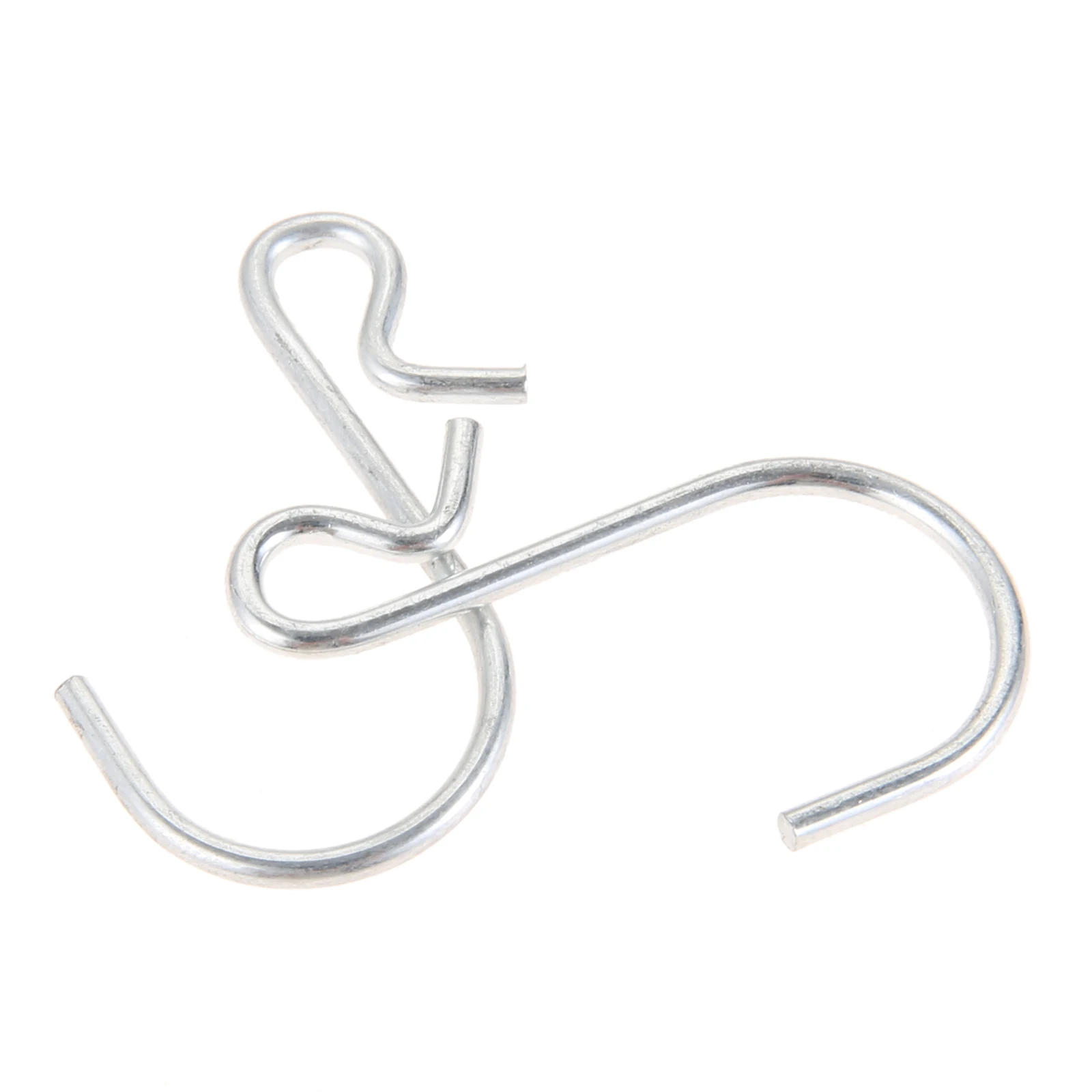 50Pcs S-Shaped Hooks Metal Clasp Stainless Steel Railing S Hanging Storage Hook for Home Kitchen Bathroom Organizer Holder Tools