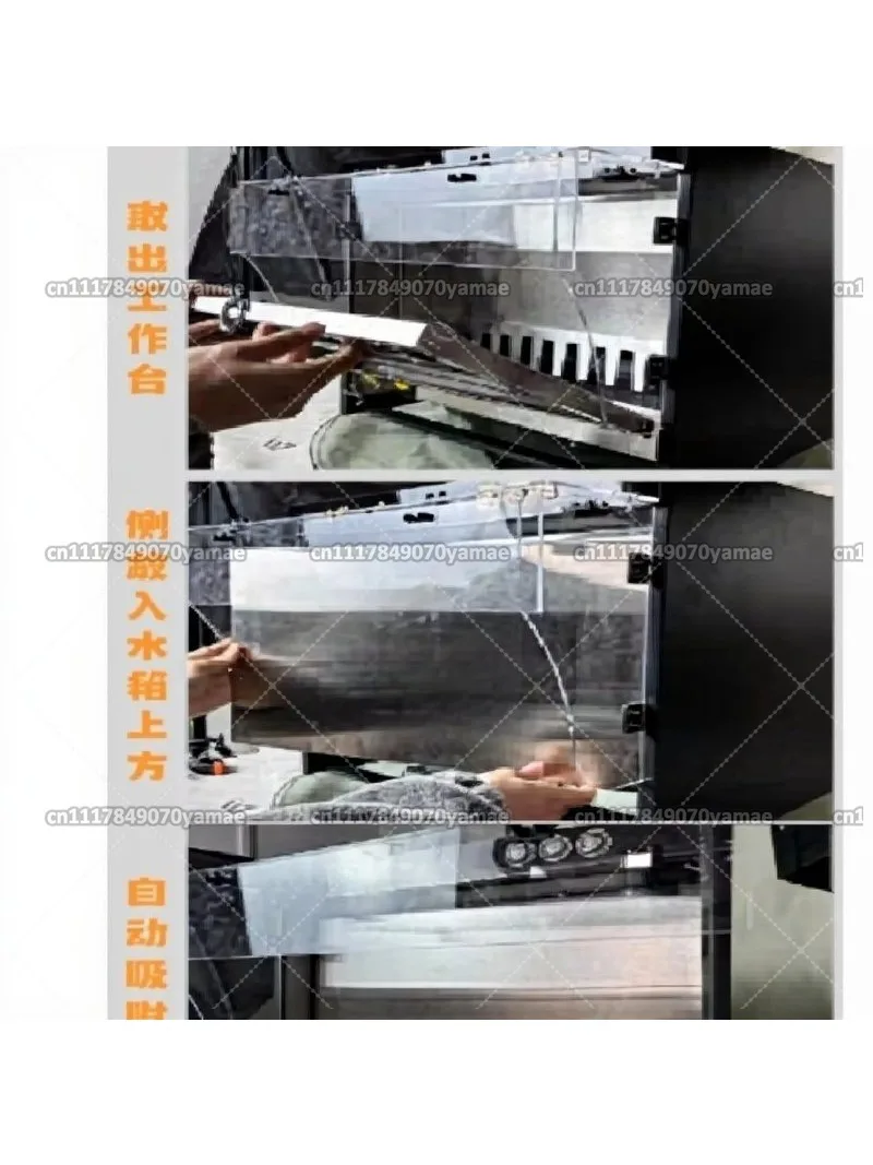 Stainless Steel Water Curtain Spray Booth Negative Pressure Exhaust Workbench Water Curtain Box for Painting