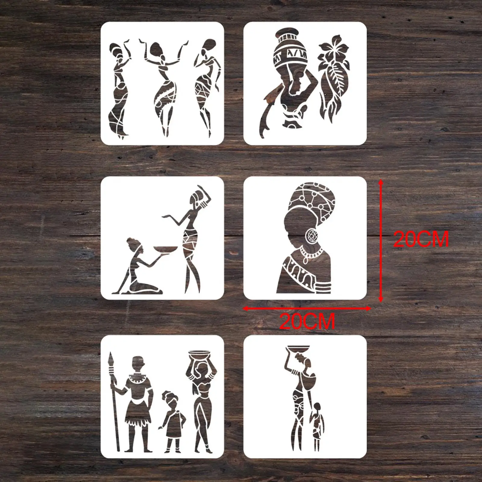 9x اللوحة الإستنسل النقش الجوف خارج قوالب نمط الإستنسل للرسم على النسيج بلاط الحائط الملابس الطابق مشاريع الفن