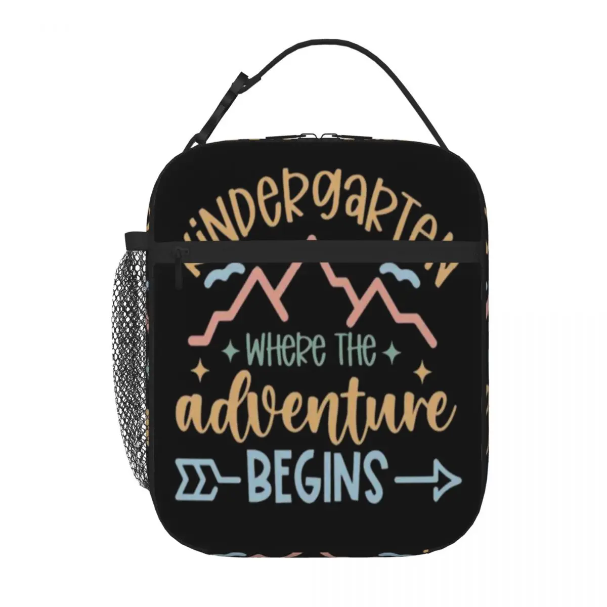 Hot Sale Kindergarten Where The Adventure Begins Fruit Print Lunch Carrier Lawn Dining Snack Bag