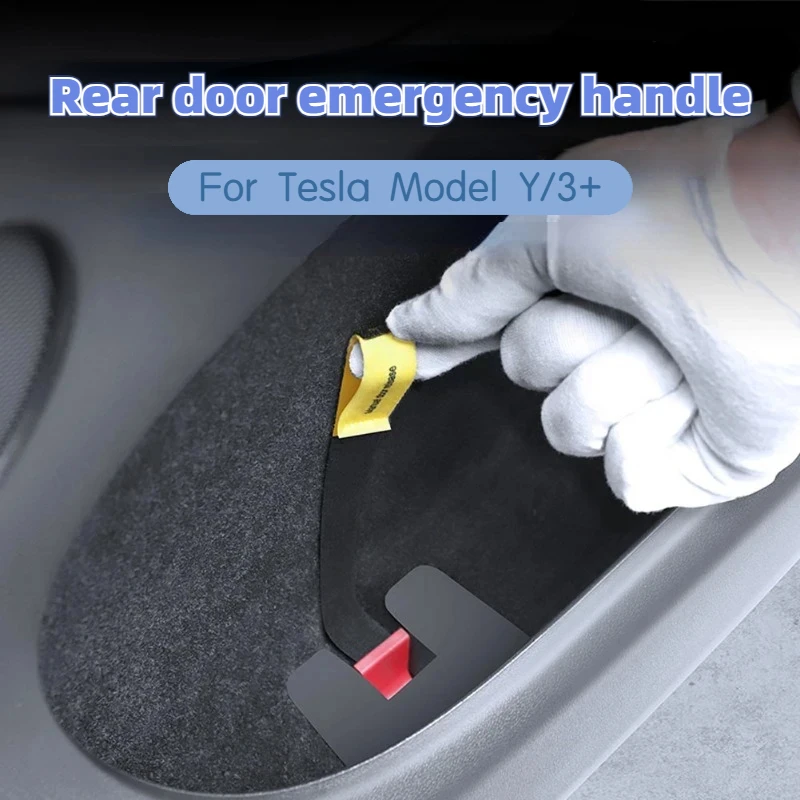 Car Door Emergency Handle For Tesla Model Y/3+ Extended Manual Door Release Emergency Safety Pull Rope Emergency Puller Button