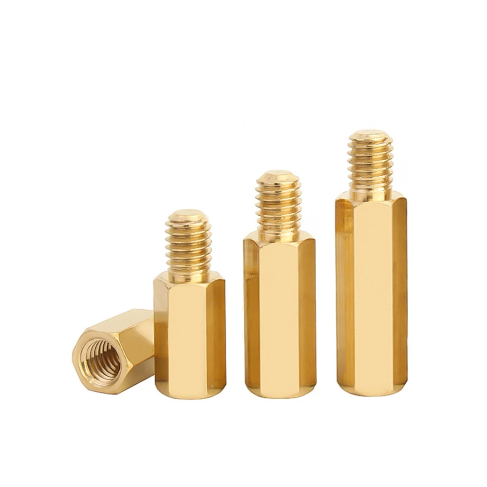 40/30/20/10pcs  M3 Brass Single Head Hexagon Copper Column PCB Computer PC Motherboard Chassis Hex Isolation Pillar Stud Screw