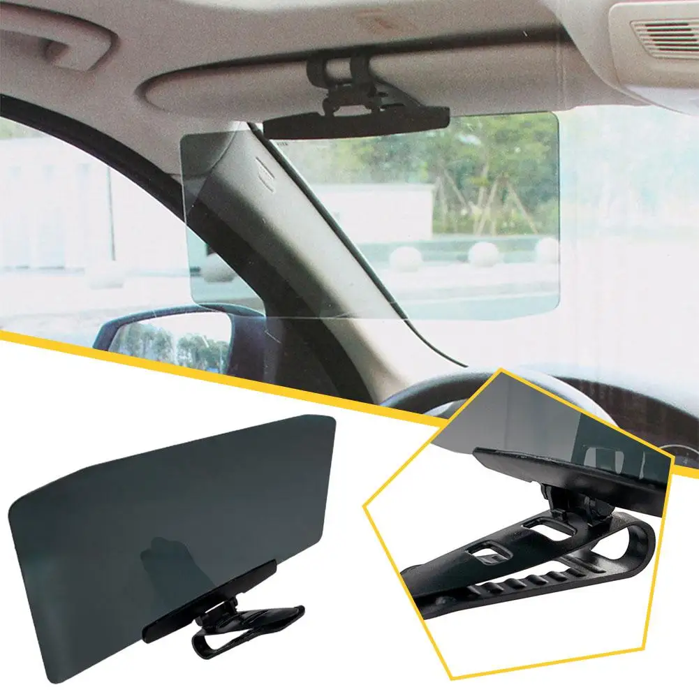 Anti-Glare Car Sun Visor Rotatable, Polarized Adjustable Sunshade Plate For Clear Vision, UV Protection Car Interior Access D8P4