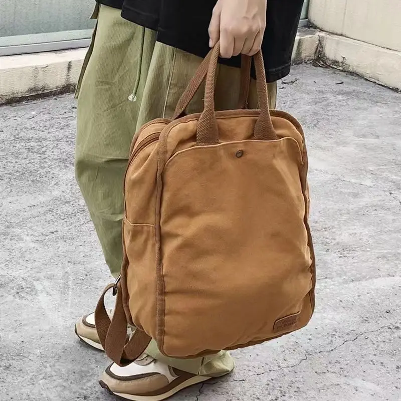 2023 nowa płócienne plecaki w stylu vintage mężczyźni i kobiety torby studenci podróży dorywczo do uprawiania turystyki pieszej plecak kempingowy Mochila Masculina