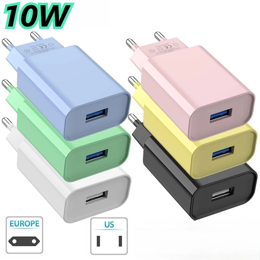 

10 Вт USB зарядное устройство красочное QC3.0 быстрая зарядка мобильного телефона дорожный настенный адаптер для наушников Xiaomi высокое качество портативный