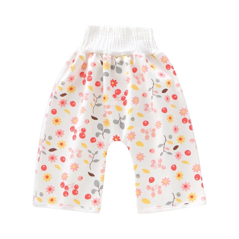 2 in 1 Baby Training Pants  Kids Diaper Waterproof Reusable Cotton Pant Skirts Leakage Mat Cover Sleeping Bed Clothes 0-12Y