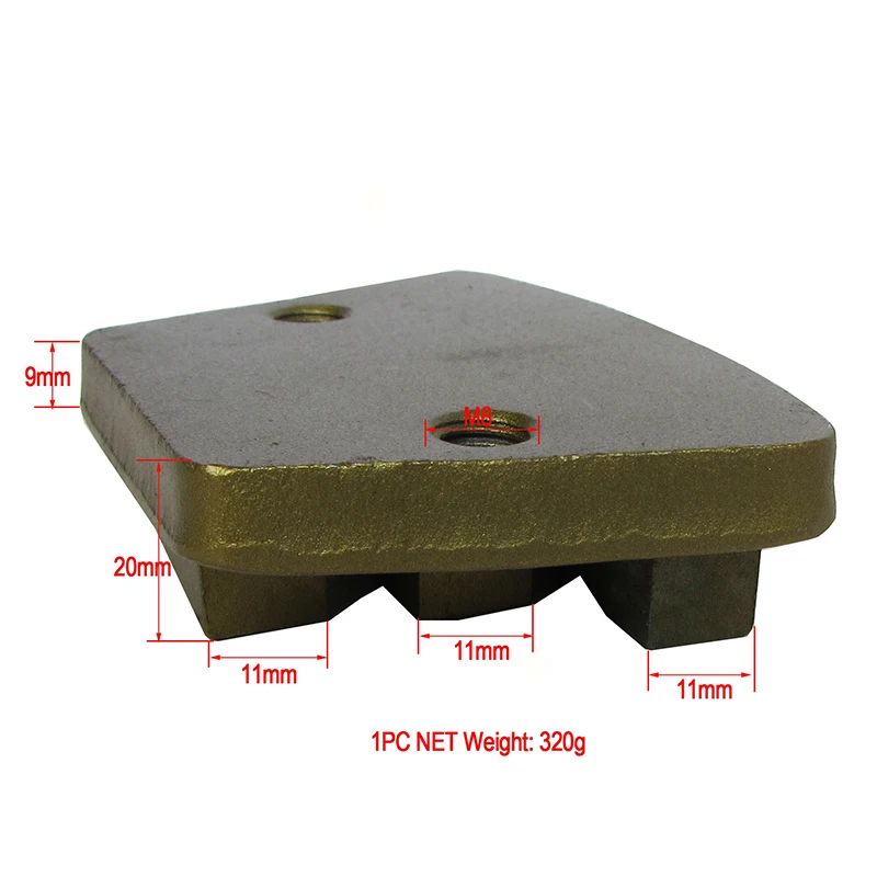 1 Piece Trapezoid Diamond Abrasive Grinding PCD Pads For Terrazzo Floor Concrete Marble Granite And Stone Polishing