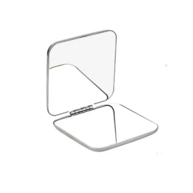 Ultradünner, tragbarer, unzerbrechlicher, bruchsicherer, faltbarer Make-up-Spiegel aus Edelstahl für den persönlichen Gebrauch, Reisen, Camping