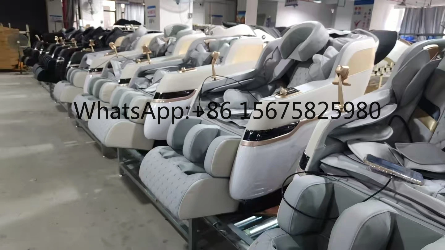 4D SL Track Zero Gravity Massage Chair, Full Body Airbag Sofa with Touch Screen for Home Office