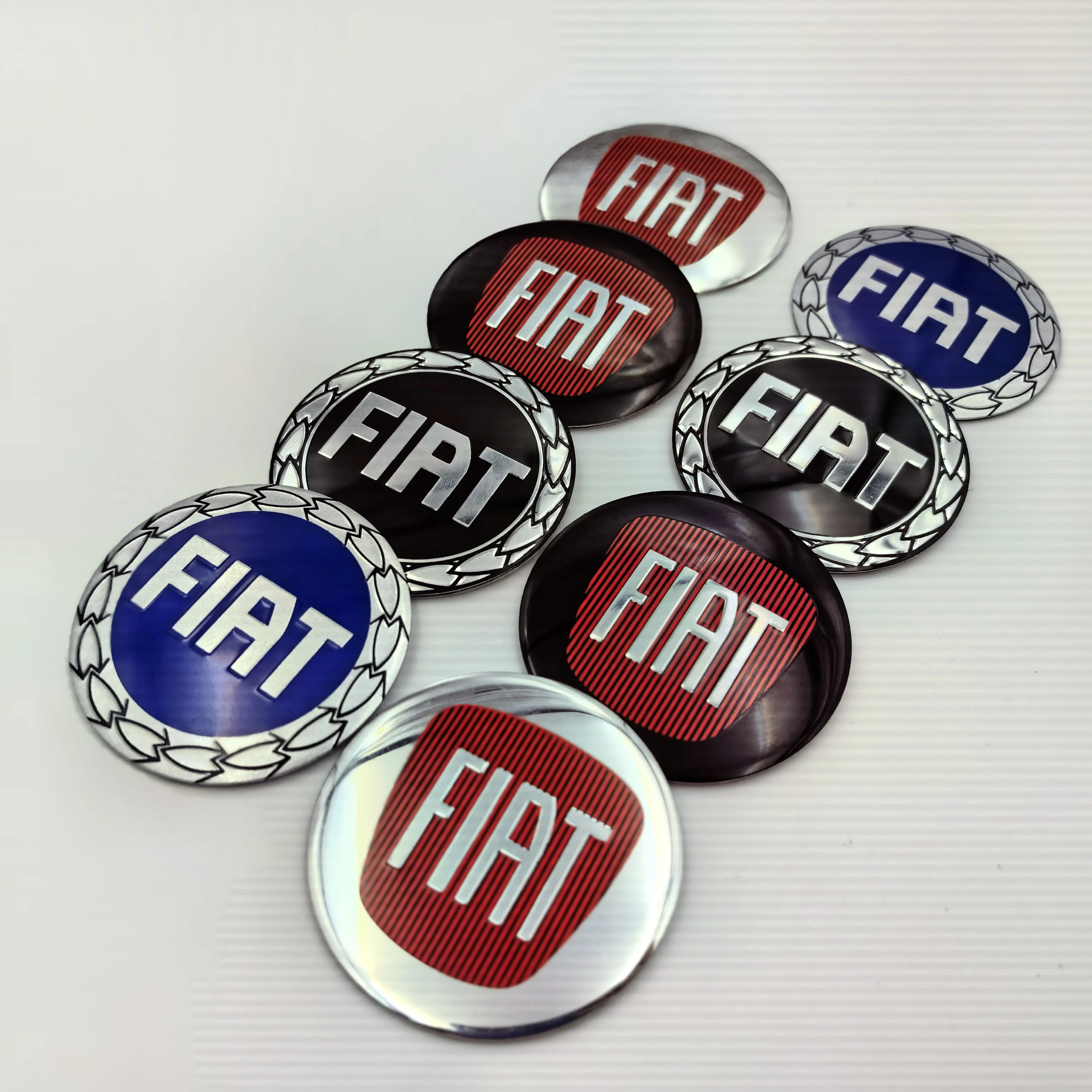 4pcs 3D 50mm FIAT logo car emblem Wheel Center Hub auto Rim refit dust-proof badge covers sticker styling accessories For FIAT