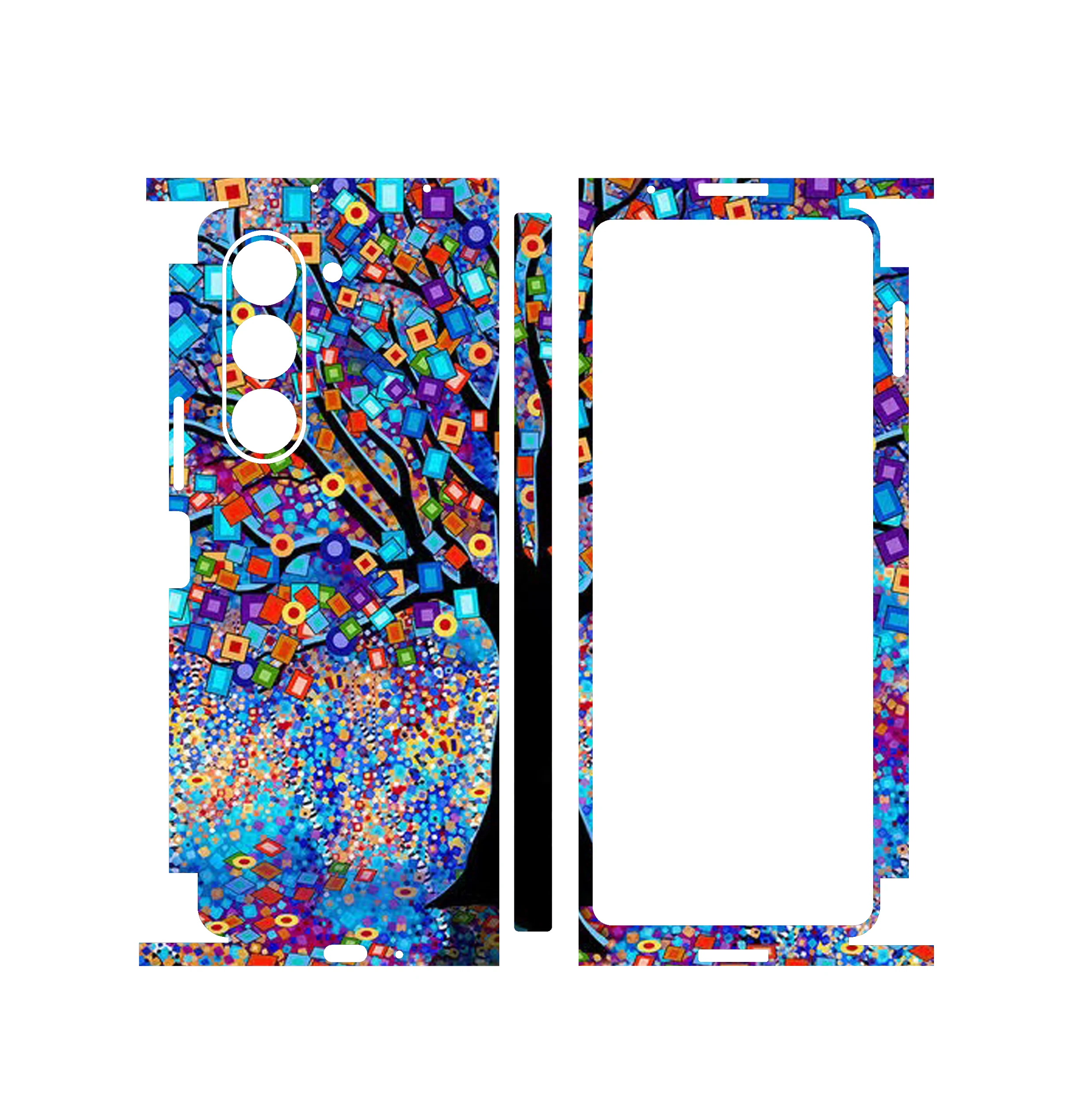 3M Camouflage Anti-Scratch Stickers For Samsung Galaxy Z Fold 5 4 3 2 Fold5 Fold4 Protective Decal Skin Cover Back Film