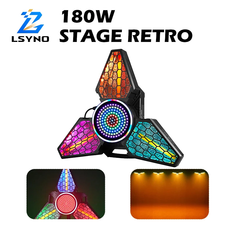

LED COB Blinder Light 180W DMX512 Stage Retro lights RGBW 3-Leafs DJ Wash Beam Effect For Wedding Club Bar Show