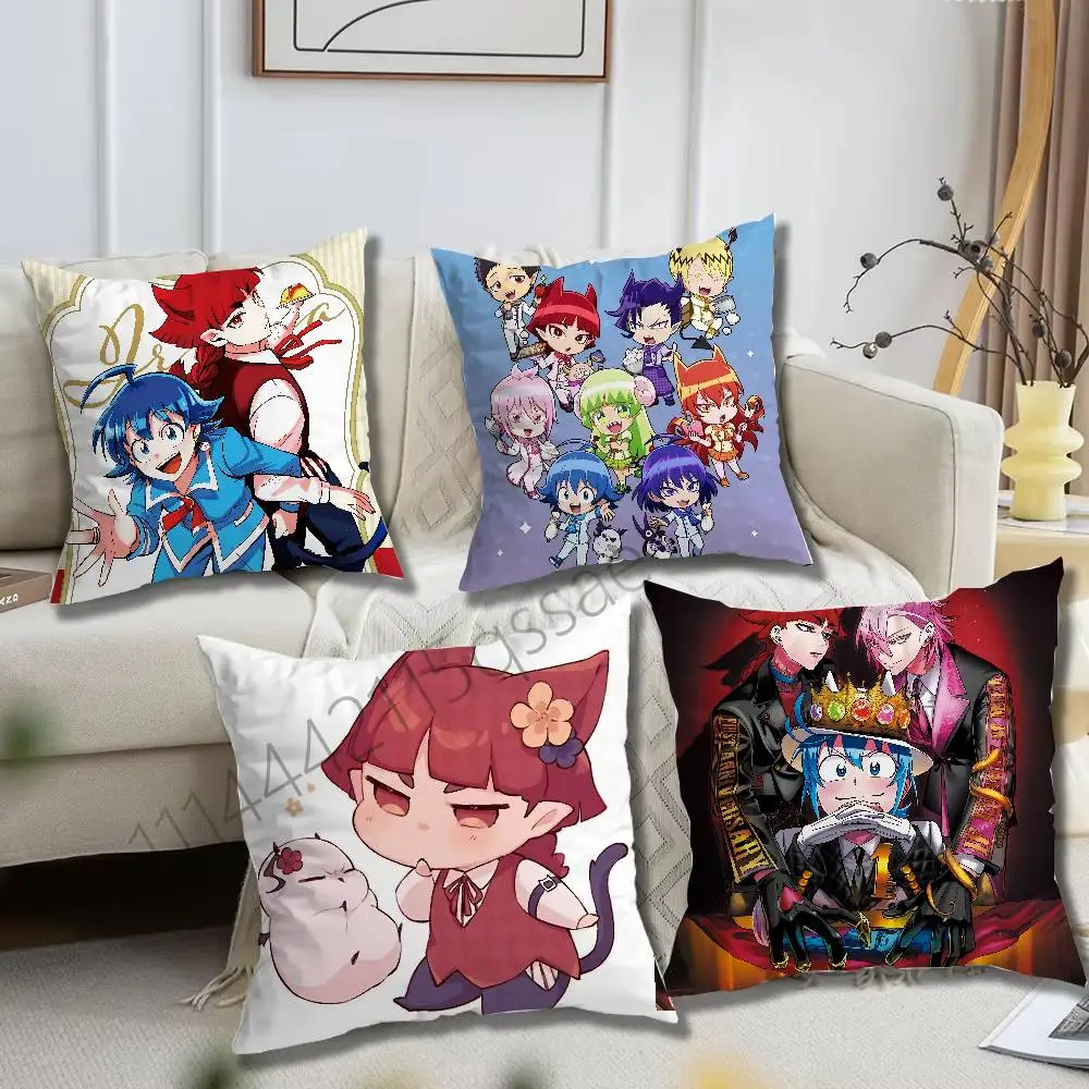 W-Welcome to Demon School Iruma-kun Pillow cases Organic Linen Pillow Case Double-Sided Print Cushion Cover for Home Decor Gift