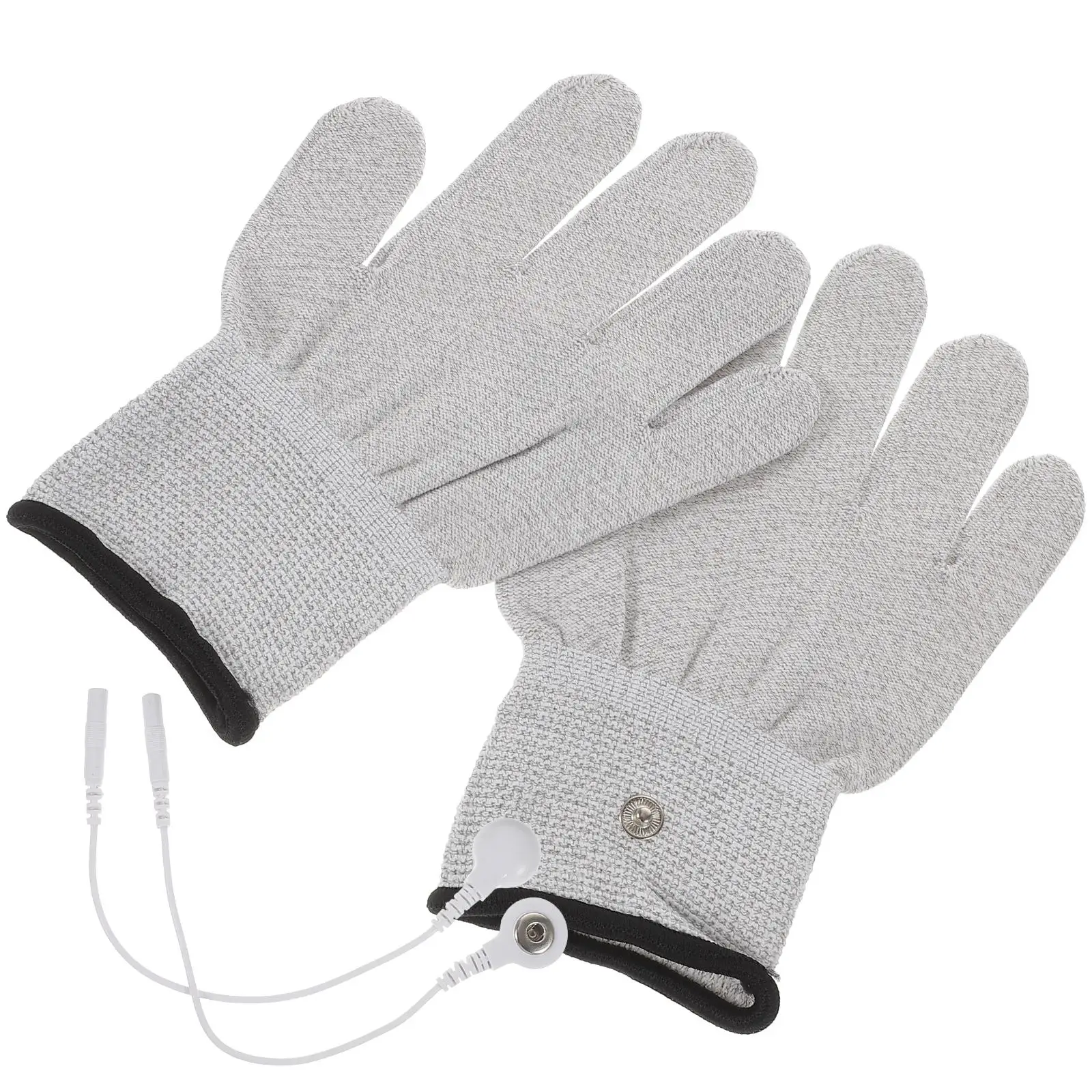 

2pcs Electric Therapy Gloves Durable Premium Material Conductive Breathable Massage Beauty Use Conversion Line