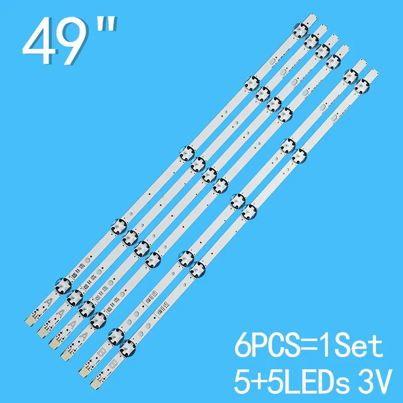 

6pcs 49 inch LED TV Backlight Strip VESTEL 490DRT VNB A/B-TYPE REV0.8 for JVC LT-49C770(A) VES490UNDS 49L3753DB 49HE4000