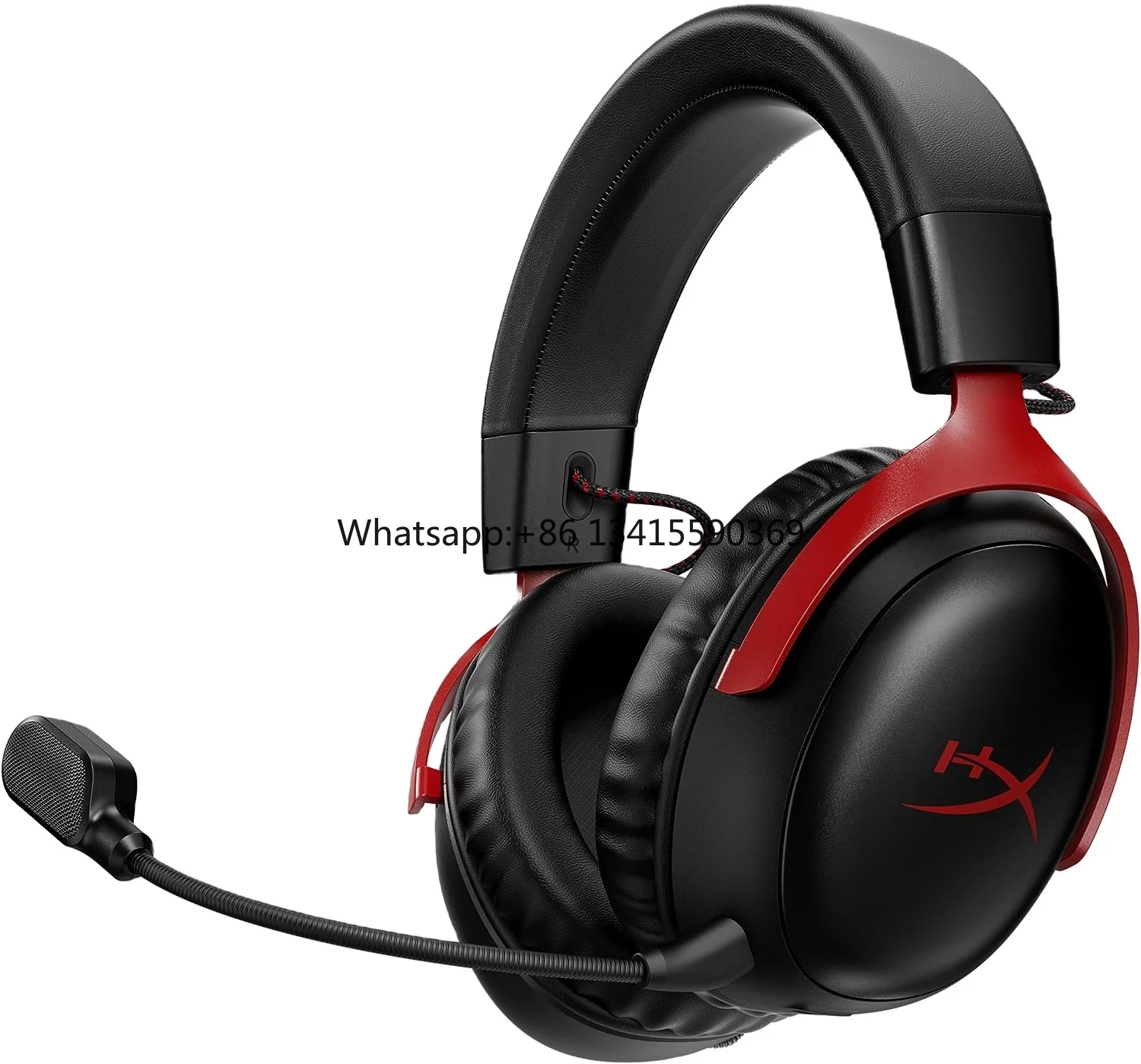 Hyper-X Cloud 3 Black Red Wireless ANC Gaming Headset Mic Stereo Chipset Compatible PC Mobile PS4 DJ Noise Cancelling Earphones