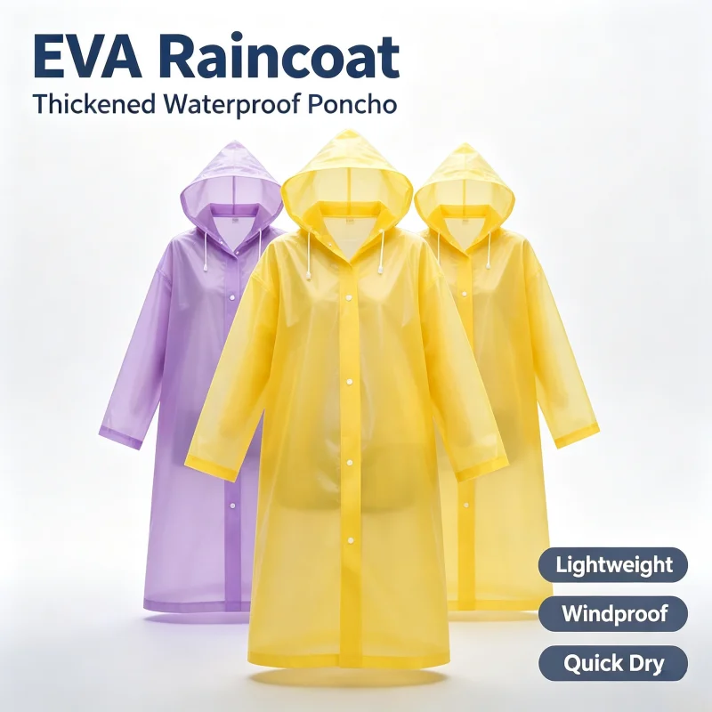 Universal Thickened Padded One Piece Raincoat Portable Outdoor Poncho For Hiking Climbing Travel Daily Wet Weather Protective Ac