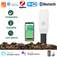 Tuya WiFi Zigbee Smart Soil Tester - Real-Time Temperature Humidity Moisture Sensor for Home Garden Monitoring via Phone App