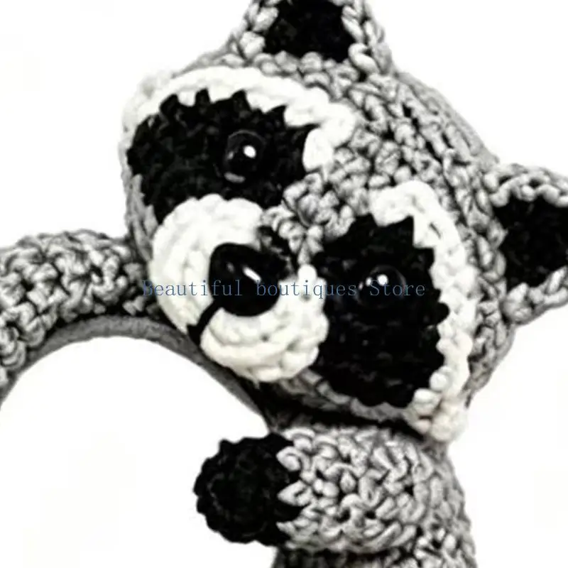 U4LF Crocheted Animal Clip-On Earring with Soft Yarn Texture, No Piercing Ear Accessory for Daily Styling, One Style