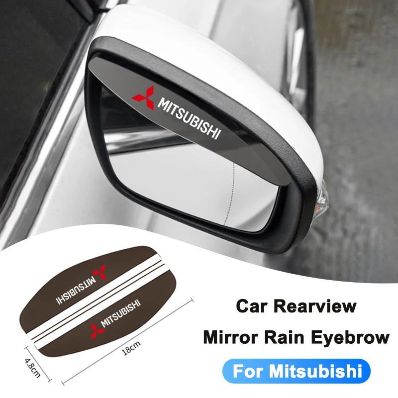 

Car Rearview Mirror Rain Eyebrow Rain Shield Shade Protector Cover For Mitsubishi Lancer Mirage Pajero Asx 10 Outlander 3 l200