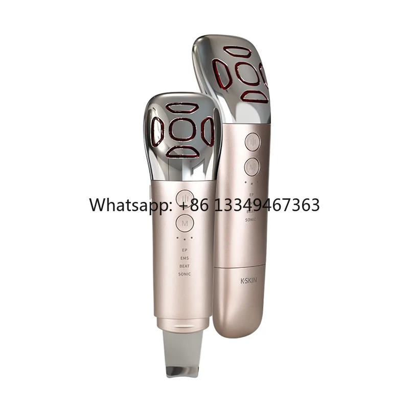 Professional Portable Wireless Charging Ultrasonic Skin Scrubber Electric Sonic Facial Exfoliator Device for Nose Head Cleansing