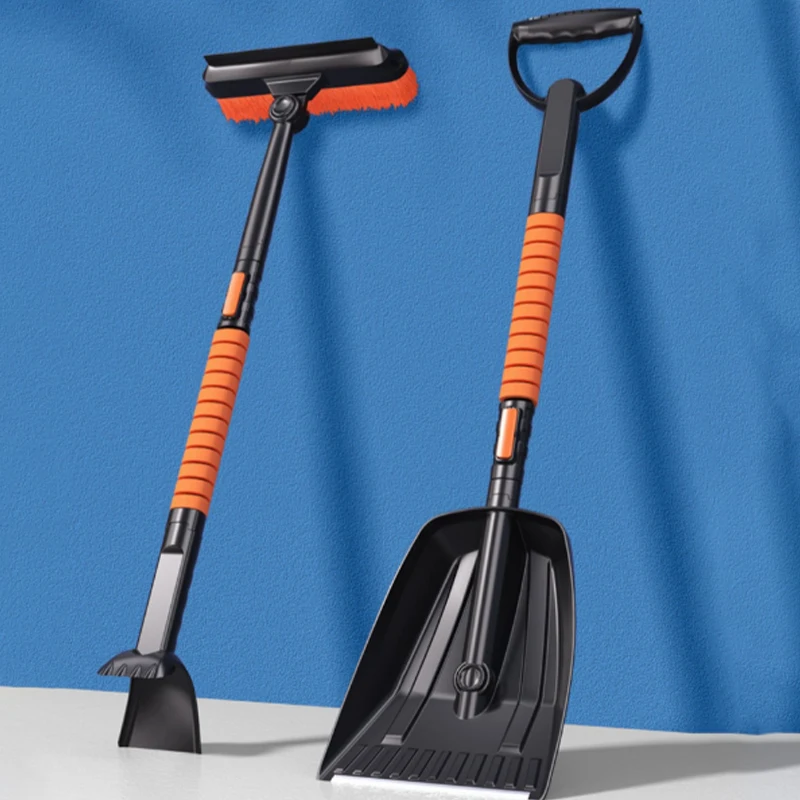 3-in-1-5-in-1-車用氷取りブラシシャベル、伸縮式冬用雪かき、氷取りスクレーパー、自動車清掃ツールアクセサリー