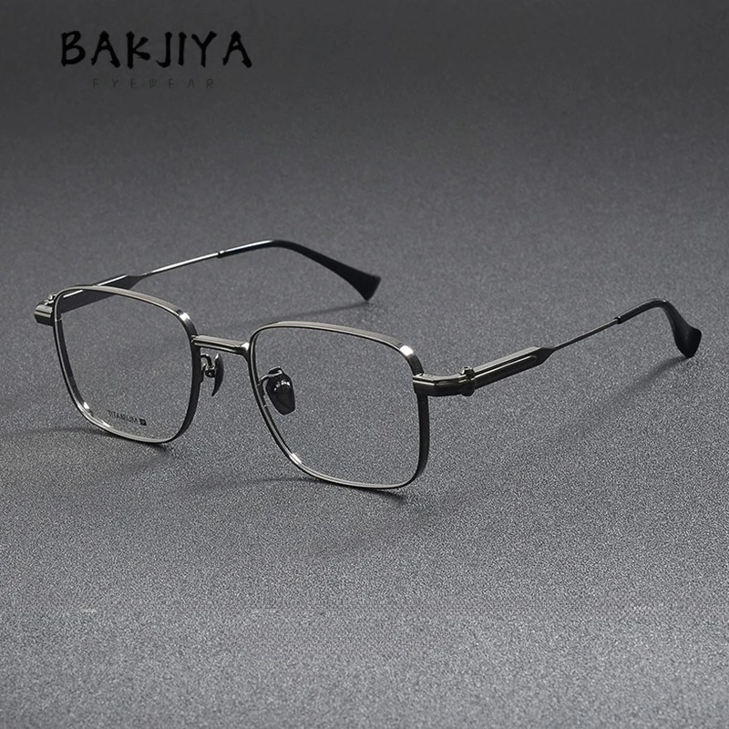 

Brand Pure Titanium Eyeglasses Frames full Rim Business Men's Trend of Square Glasses Frames Can Be Prescription Lens Frames