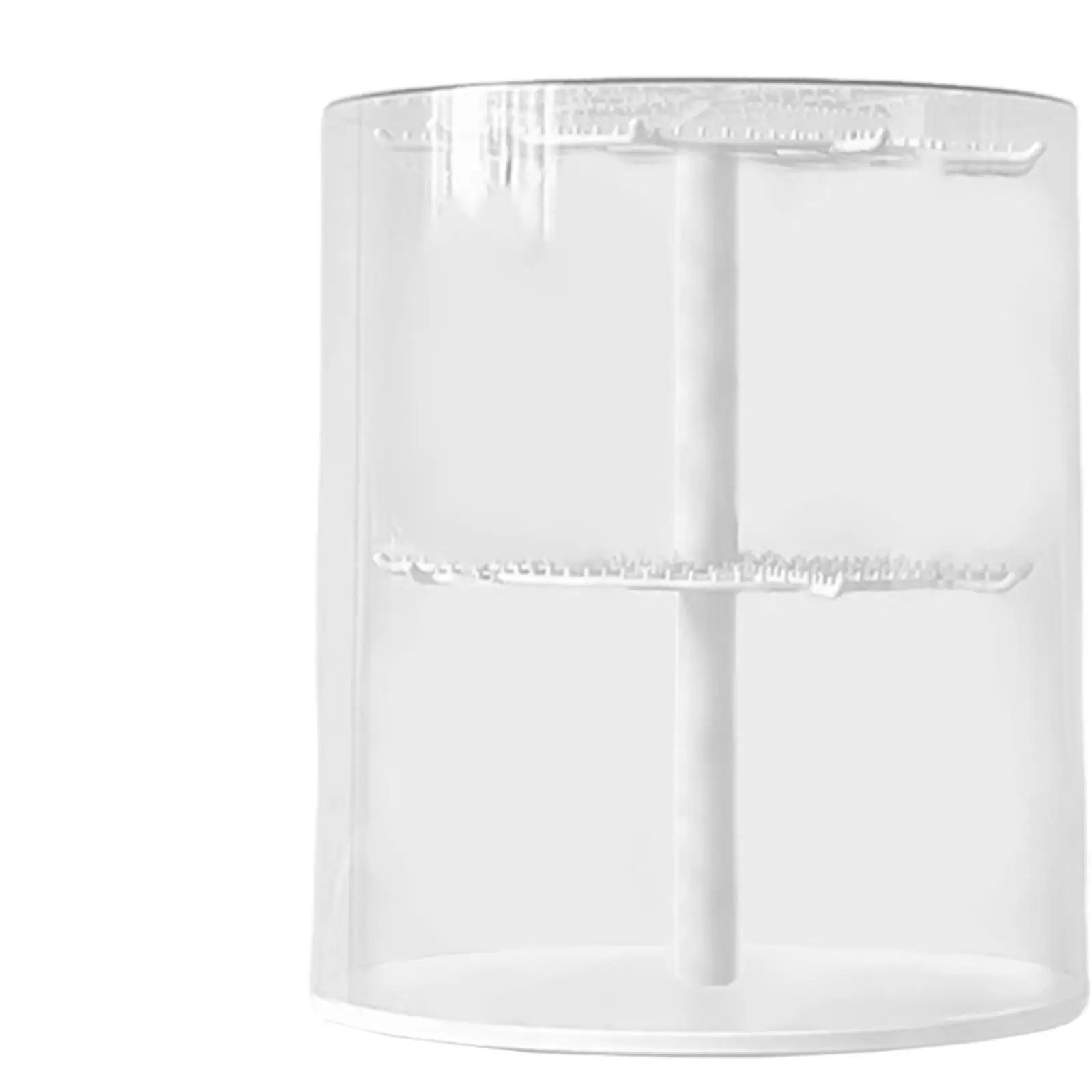Clear Figure Display Case Rotatable Portable Desktop Container Modern Showcase for Miniature Figurines Small Toys Dolls