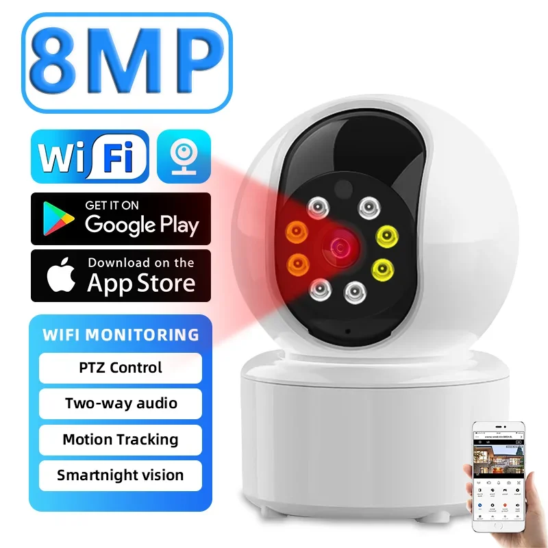 inteligente wifi camera ip indoor sem fio seguranca monitor do bebe suporta audio bidirecional cor visao noturna camera de vigilancia em casa 4k 01