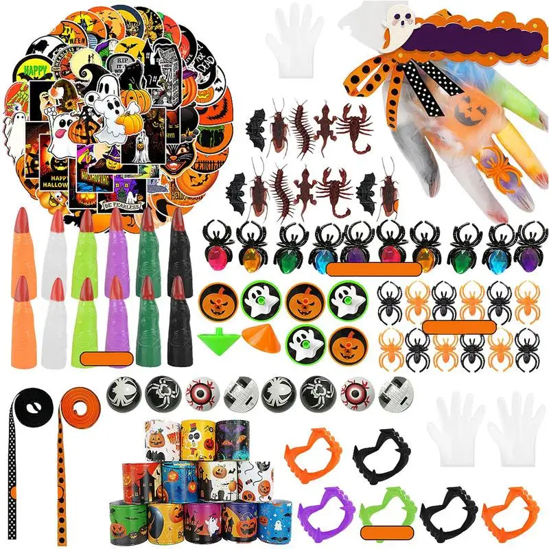 Halloween Goodie Bag Stuffers Silicone Halloween Tiny Toys Goody Bag Fillers 223 Pieces Halloween Party Bags Kids Halloween Toys